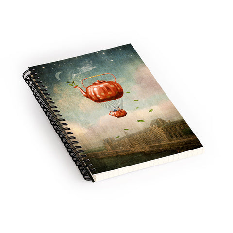 Belle13 Tea for Two at Dusk Spiral Notebook