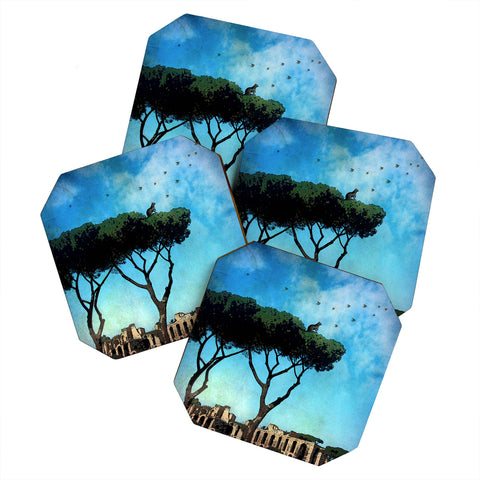 Belle13 The Cat King Of Rome Coaster Set