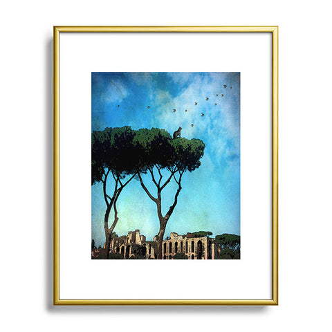 Belle13 The Cat King Of Rome Metal Framed Art Print