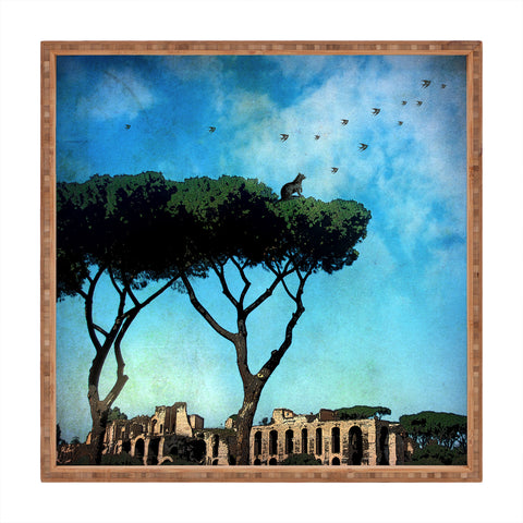 Belle13 The Cat King Of Rome Square Tray