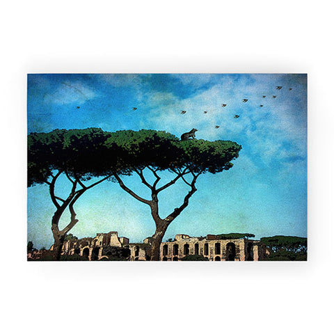 Belle13 The Cat King Of Rome Welcome Mat