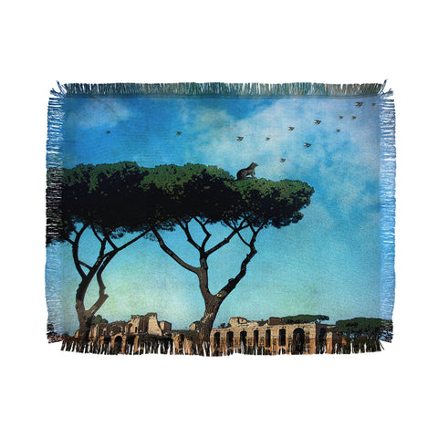 Belle13 The Cat King Of Rome Throw Blanket