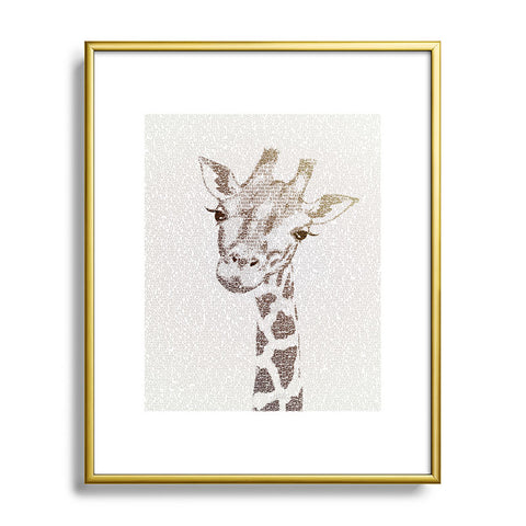 Belle13 The Intellectual Giraffe Metal Framed Art Print