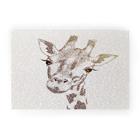Belle13 The Intellectual Giraffe Welcome Mat