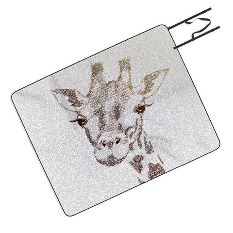 Belle13 The Intellectual Giraffe Picnic Blanket
