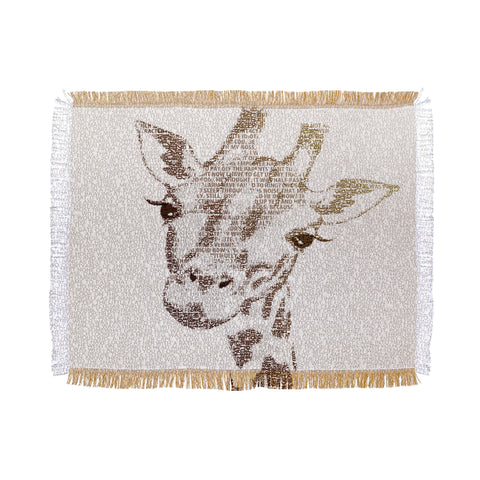 Belle13 The Intellectual Giraffe Throw Blanket