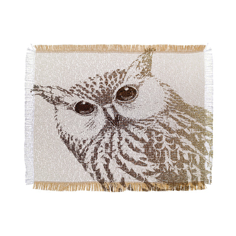Belle13 The Intellectual Owl Throw Blanket