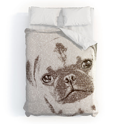 Belle13 The Intellectual Pug Duvet Cover