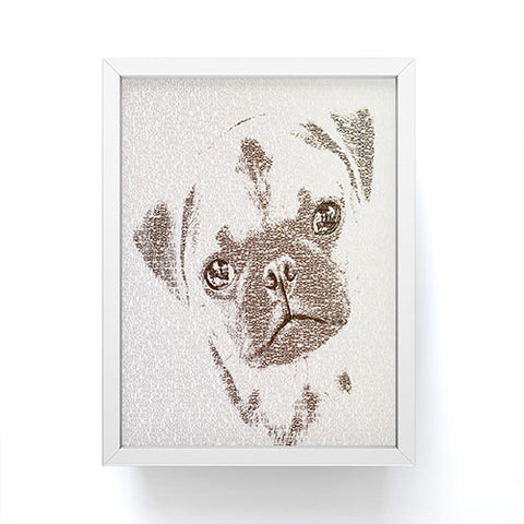 Belle13 The Intellectual Pug Framed Mini Art Print