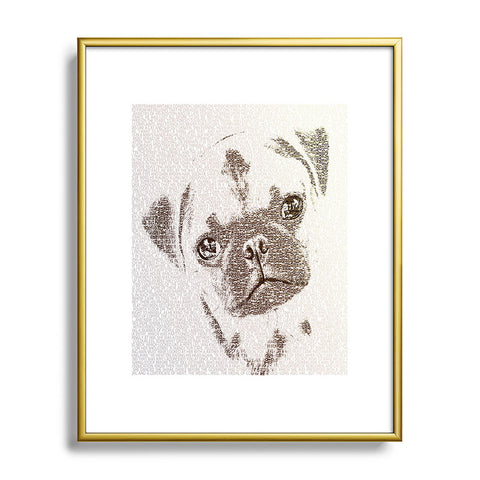Belle13 The Intellectual Pug Metal Framed Art Print