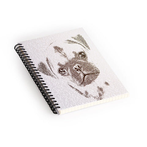 Belle13 The Intellectual Pug Spiral Notebook