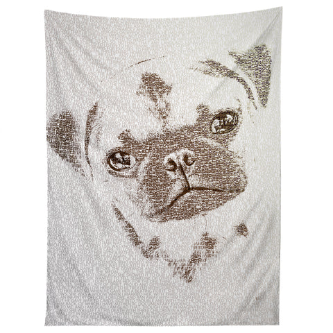 Belle13 The Intellectual Pug Tapestry