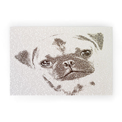 Belle13 The Intellectual Pug Welcome Mat