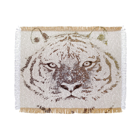 Belle13 The Intellectual Tiger Throw Blanket