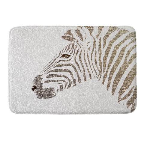 Belle13 The Intellectual Zebra Memory Foam Bath Mat