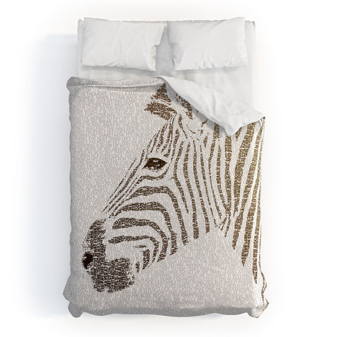 Belle13 The Intellectual Zebra Duvet Cover