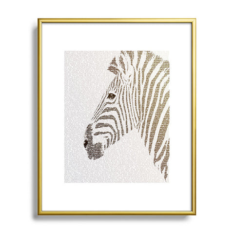Belle13 The Intellectual Zebra Metal Framed Art Print