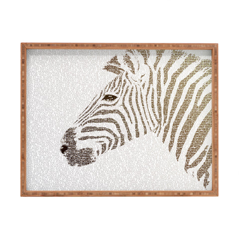 Belle13 The Intellectual Zebra Rectangular Tray