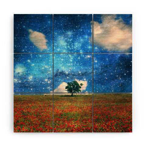 Belle13 The Magical Night Day Wood Wall Mural