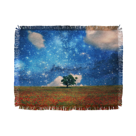 Belle13 The Magical Night Day Throw Blanket