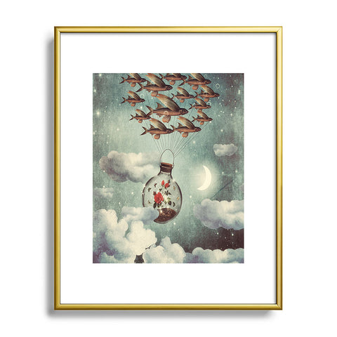 Belle13 The Rose That Wanted To See The World Metal Framed Art Print