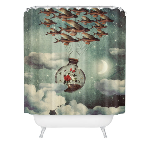 Belle13 The Rose That Wanted To See The World Shower Curtain