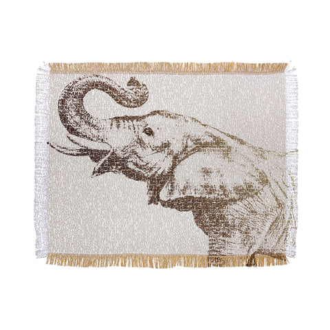 Belle13 The Wisest Elephant Throw Blanket