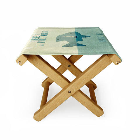 Belle13 There Is A Whole World Inside Me Folding Stool