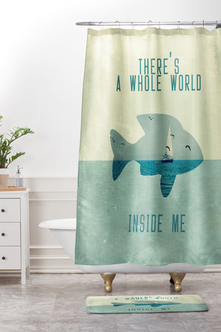 Belle13 There Is A Whole World Inside Me Shower Curtain And Mat