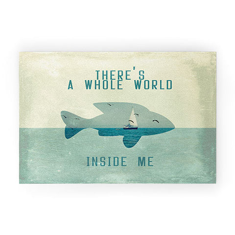 Belle13 There Is A Whole World Inside Me Welcome Mat