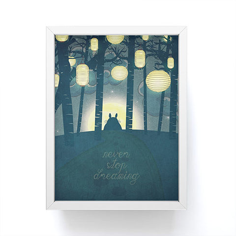 Belle13 Totoros Dream Forest Framed Mini Art Print