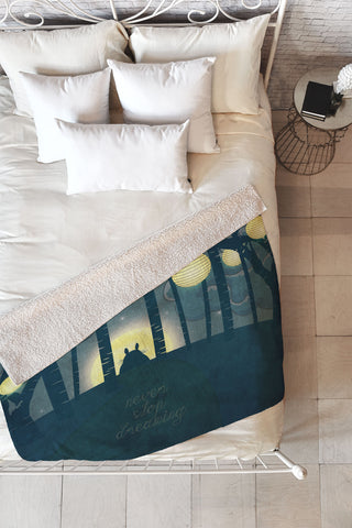 Belle13 Totoros Dream Forest Fleece Throw Blanket