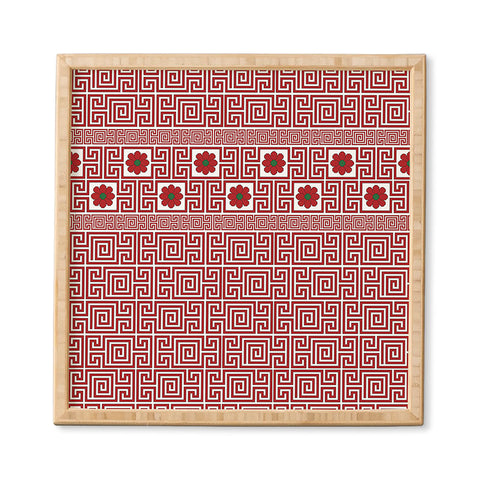 Belle13 Traditional Deco Floral Framed Wall Art