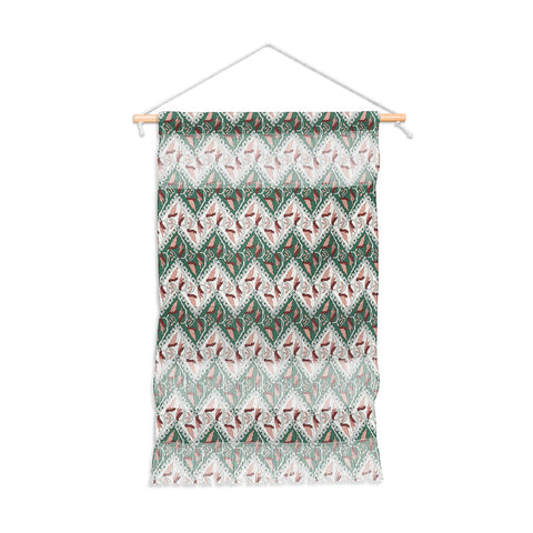 Belle13 Traditional Floral Chevron Wall Hanging Portrait