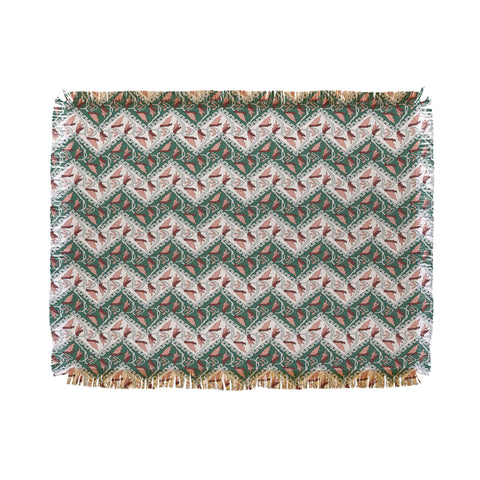 Belle13 Traditional Floral Chevron Throw Blanket