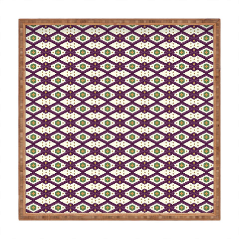 Belle13 Traditional Rhombus Deco Square Tray