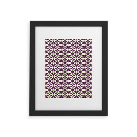 Belle13 Traditional Rhombus Deco Framed Art Print
