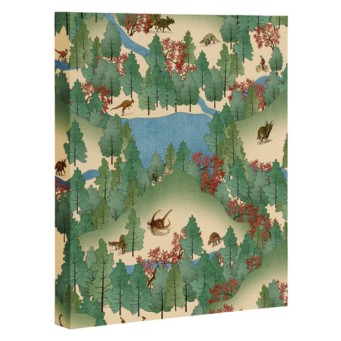 Belle13 Travelling Through Jurassic Art Canvas