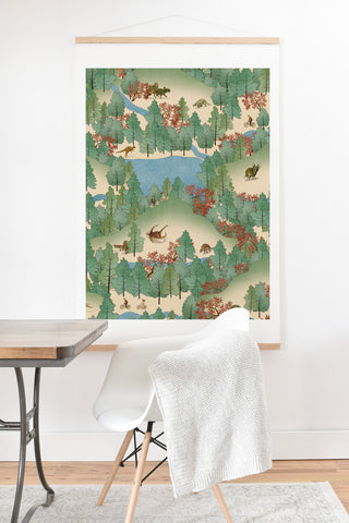 Belle13 Travelling Through Jurassic Art Print And Hanger