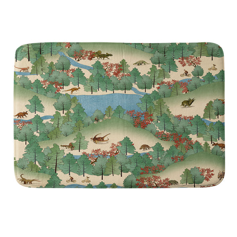 Belle13 Travelling Through Jurassic Memory Foam Bath Mat