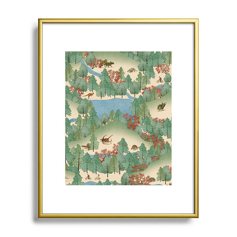 Belle13 Travelling Through Jurassic Metal Framed Art Print