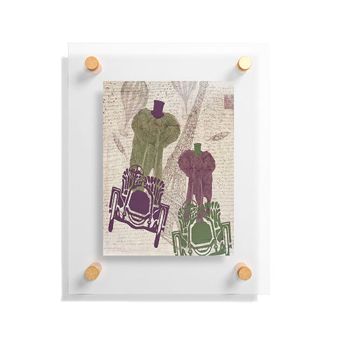 Belle13 Two Elephants In Paris Floating Acrylic Print