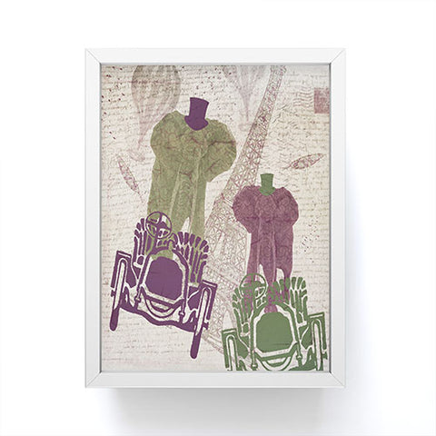 Belle13 Two Elephants In Paris Framed Mini Art Print