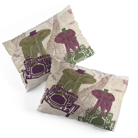 Belle13 Two Elephants In Paris Pillow Shams