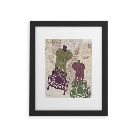 Belle13 Two Elephants In Paris Framed Art Print