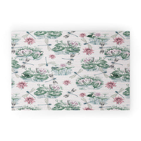 Belle13 Water Lily Lake Welcome Mat