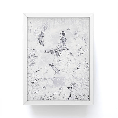 Belle13 Winter Lady Framed Mini Art Print