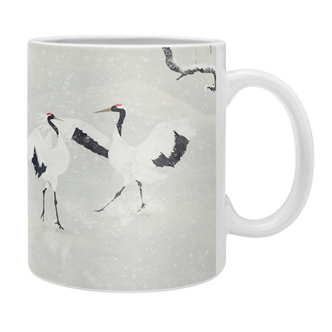 Belle13 Winter Love Dance Of Japanese Cranes Coffee Mug