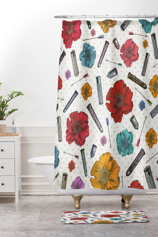 Belle13 Yin Yang Concept Shower Curtain And Mat