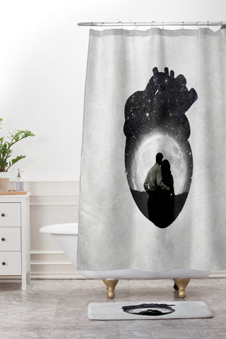 Belle13 You Are In My Heart Shower Curtain And Mat